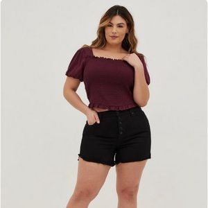 5 Inch Vintage Stretch High-Rise Short